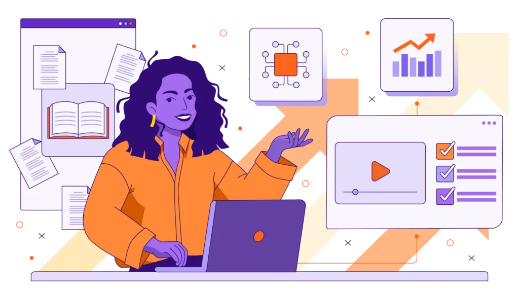Association L&D professional using generative AI to build microlearning content